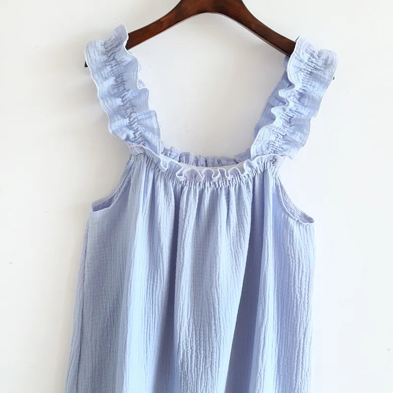 Cotton Ruffle Tank Dress