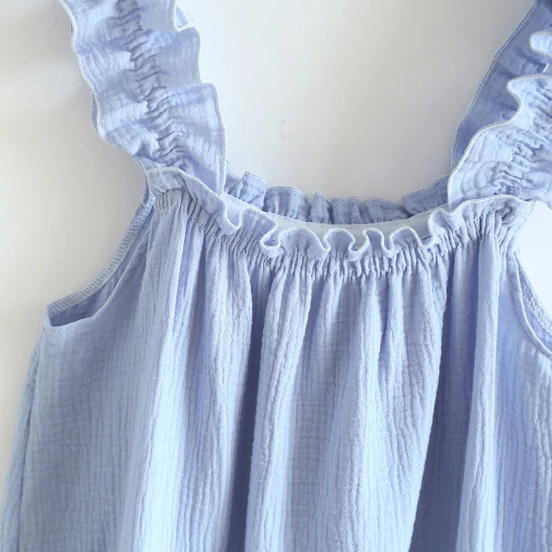 Cotton Ruffle Tank Dress