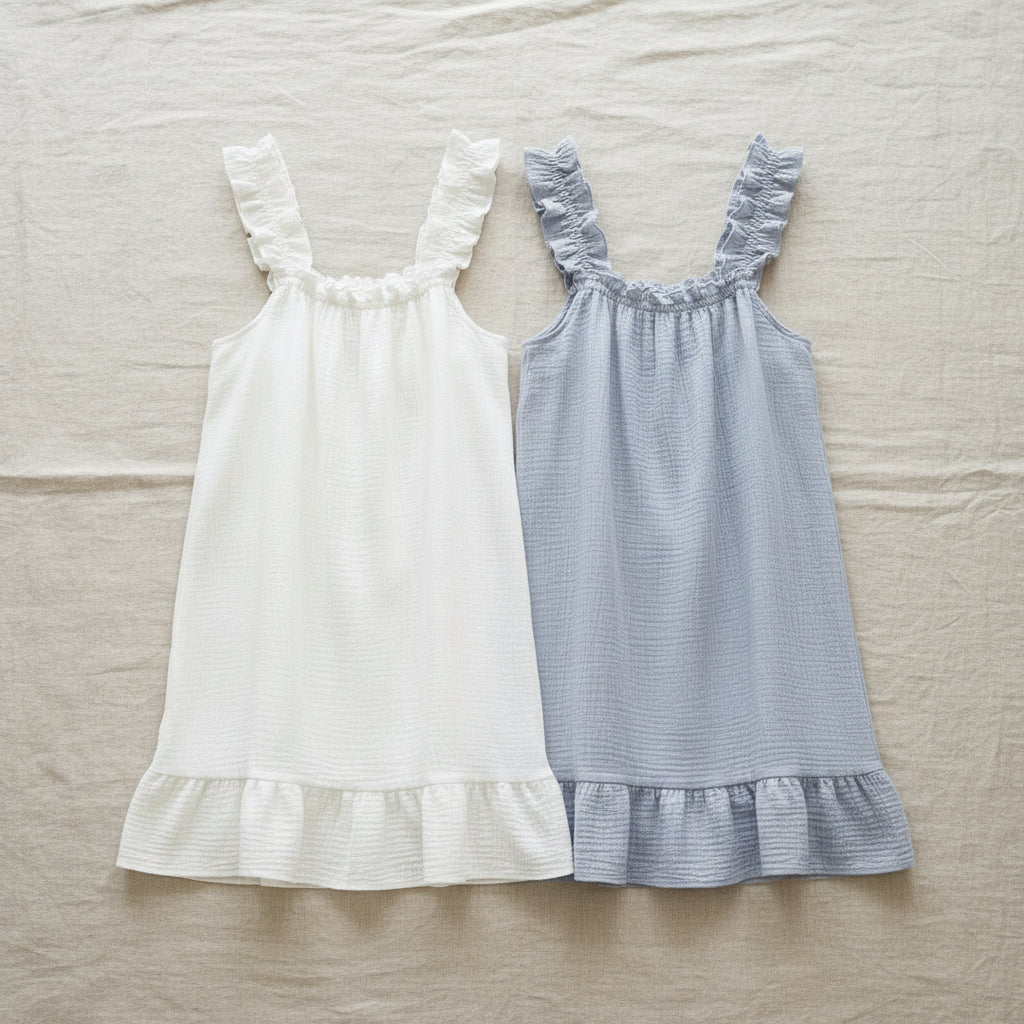 Cotton Ruffle Tank Dress