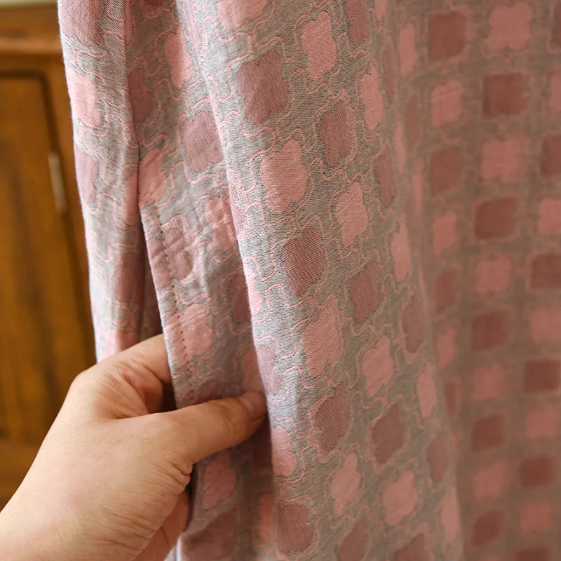 Cotton Checkered Tee Dress
