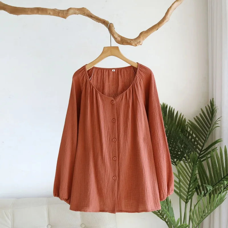 Cotton Button Down Long Sleeve