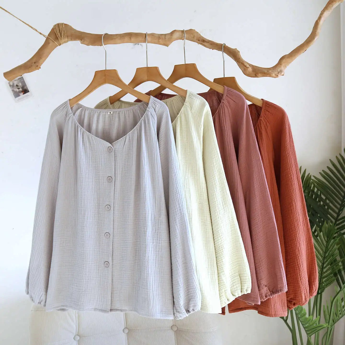 Cotton Button Down Long Sleeve