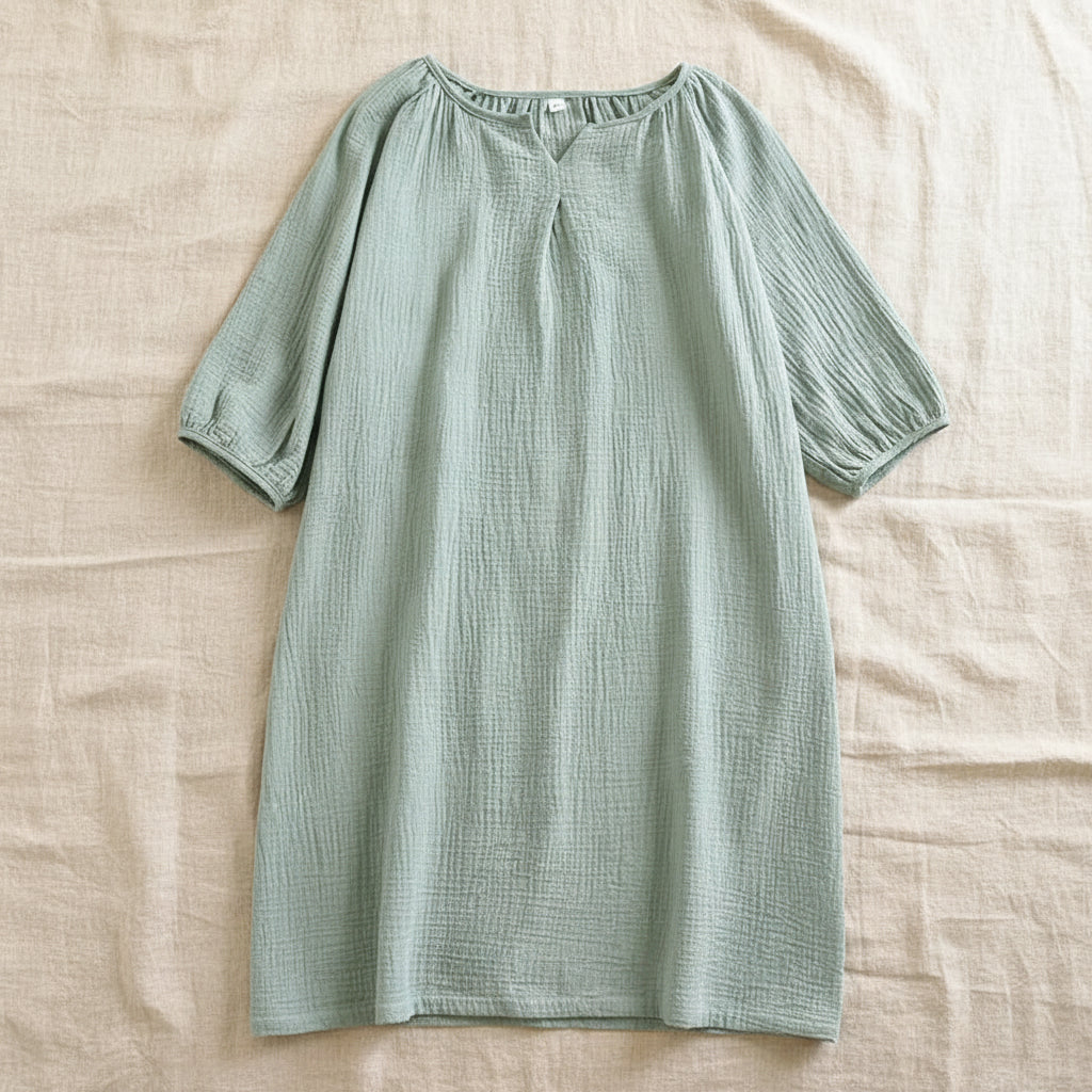 Cotton Crepe Gown