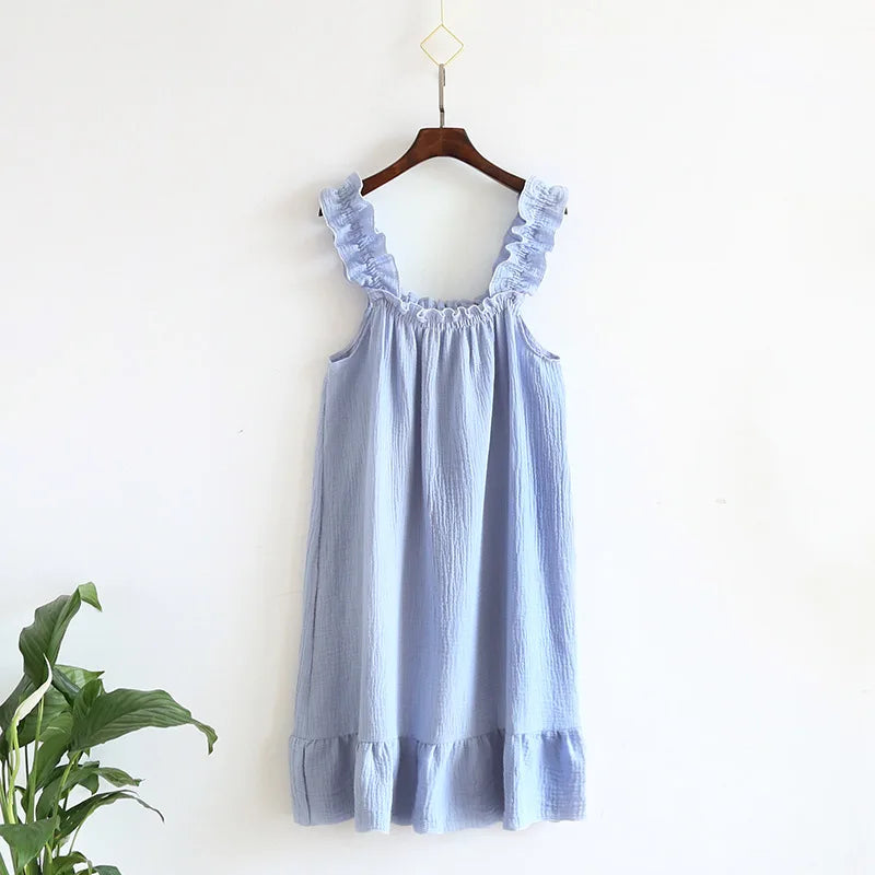 Cotton Ruffle Tank Dress