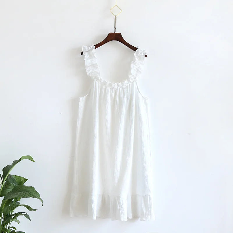Cotton Ruffle Tank Dress