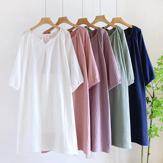 Cotton Crepe Gown
