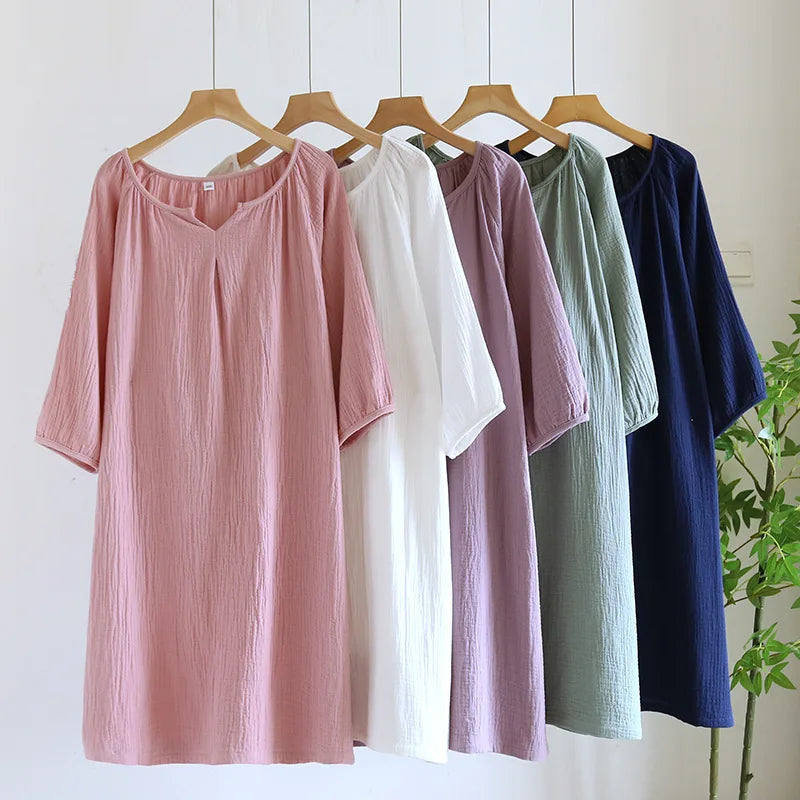 Cotton Crepe Gown