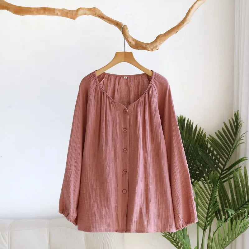 Cotton Button Down Long Sleeve