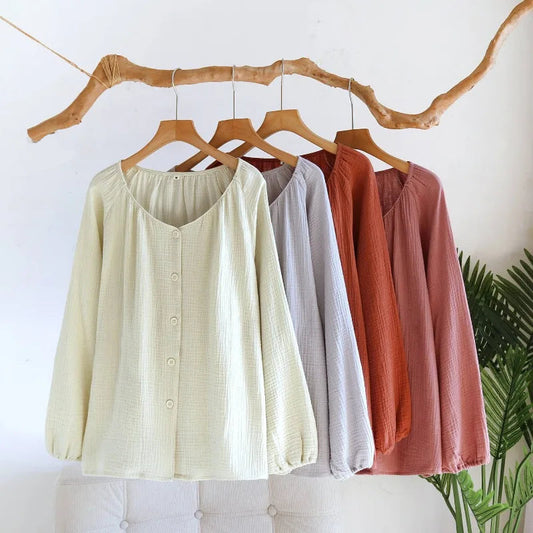 Cotton Button Down Long Sleeve