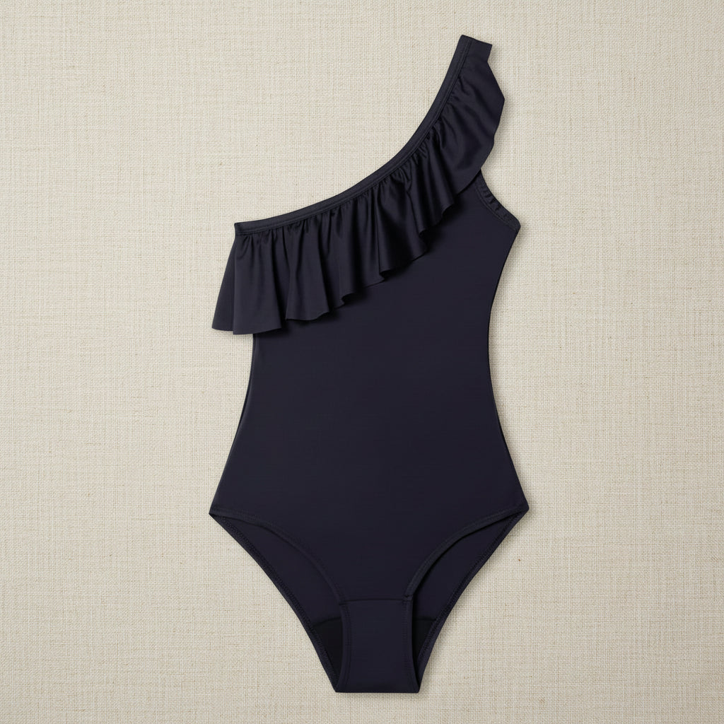 Leak Proof One Shoulder Ruffle One Piece