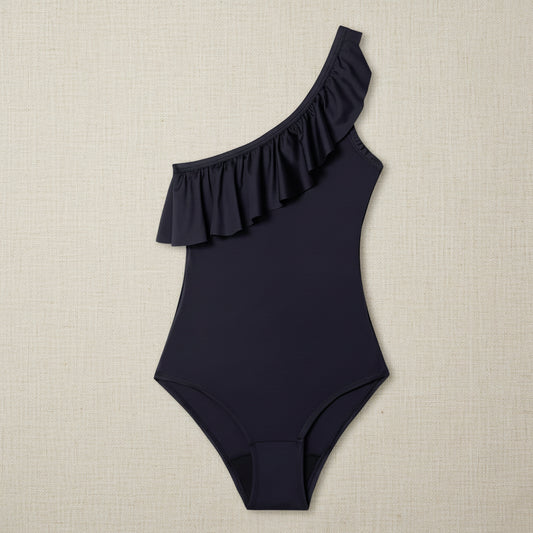 Leak Proof One Shoulder Ruffle One Piece