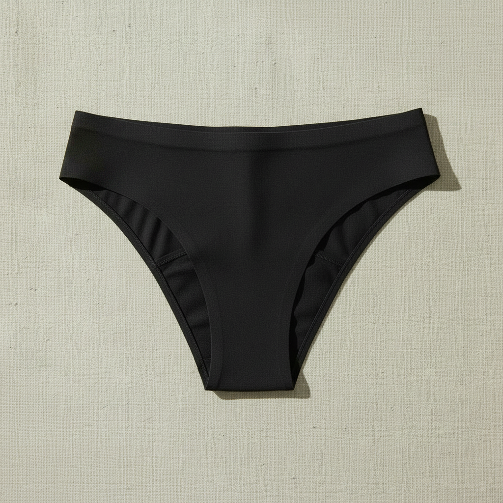 Black Cotton Seamless Brief