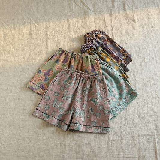 Botanical Shorts Linen Flat Lay Square