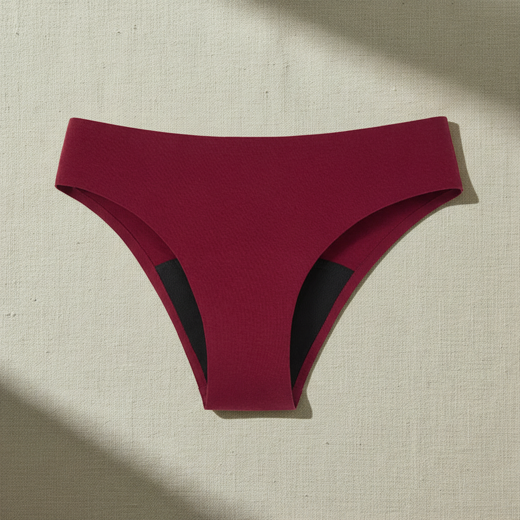 Burgundy Cotton Seamless Brief
