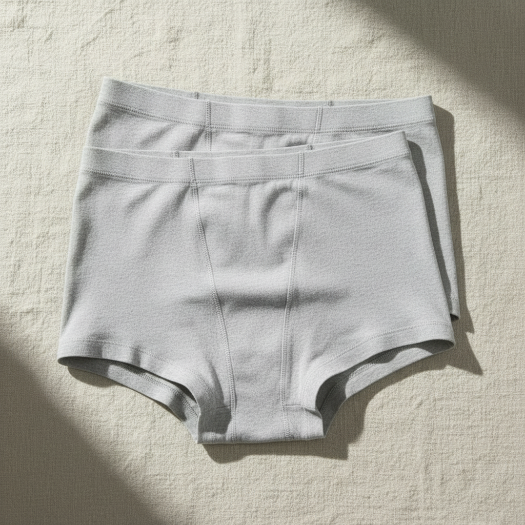 Cotton Period Short – Light Heather Gray