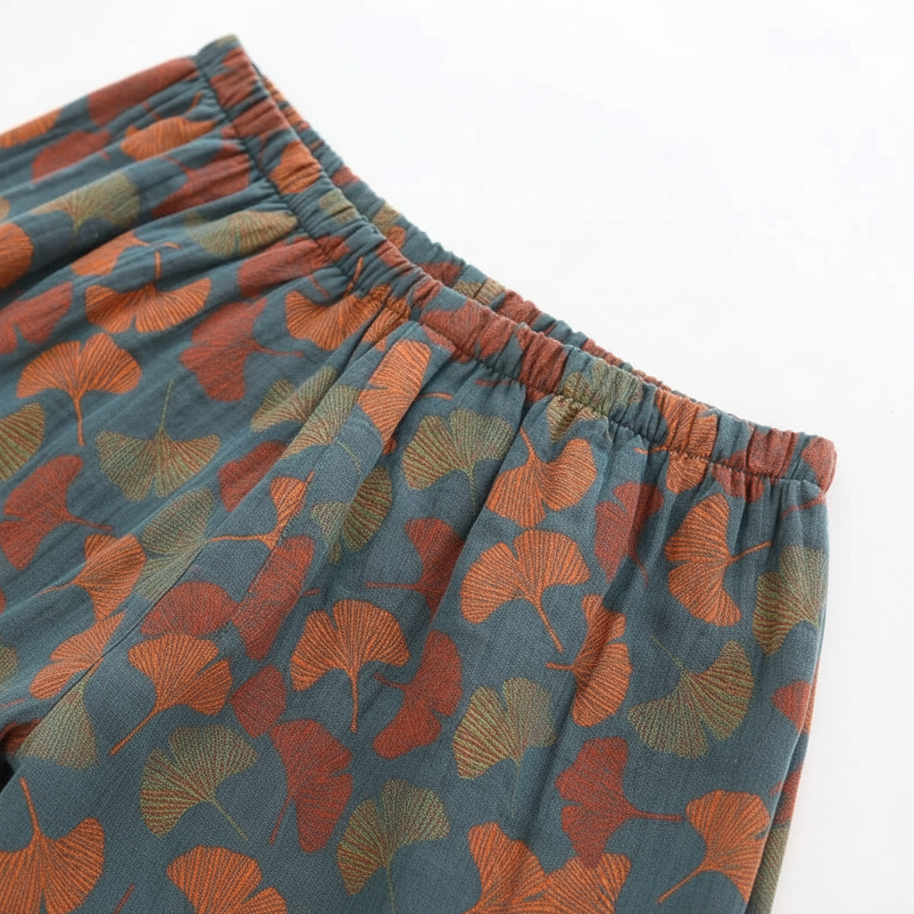 Ginkgo Leaf Pajama Fabric