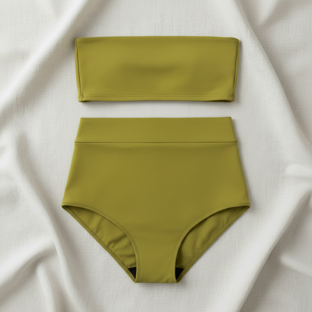 Green Brief with Black Gusset