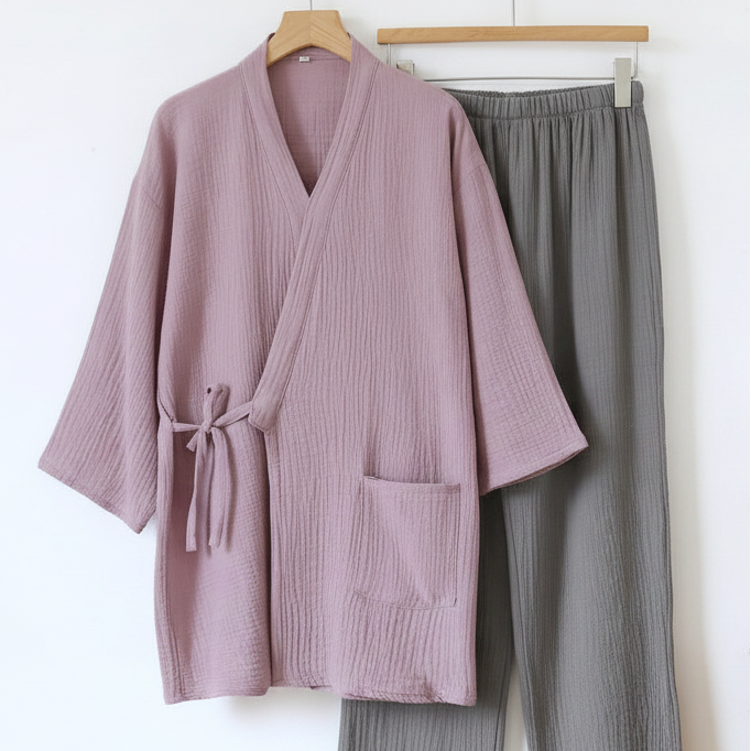 Kimono Set with Gray Pants