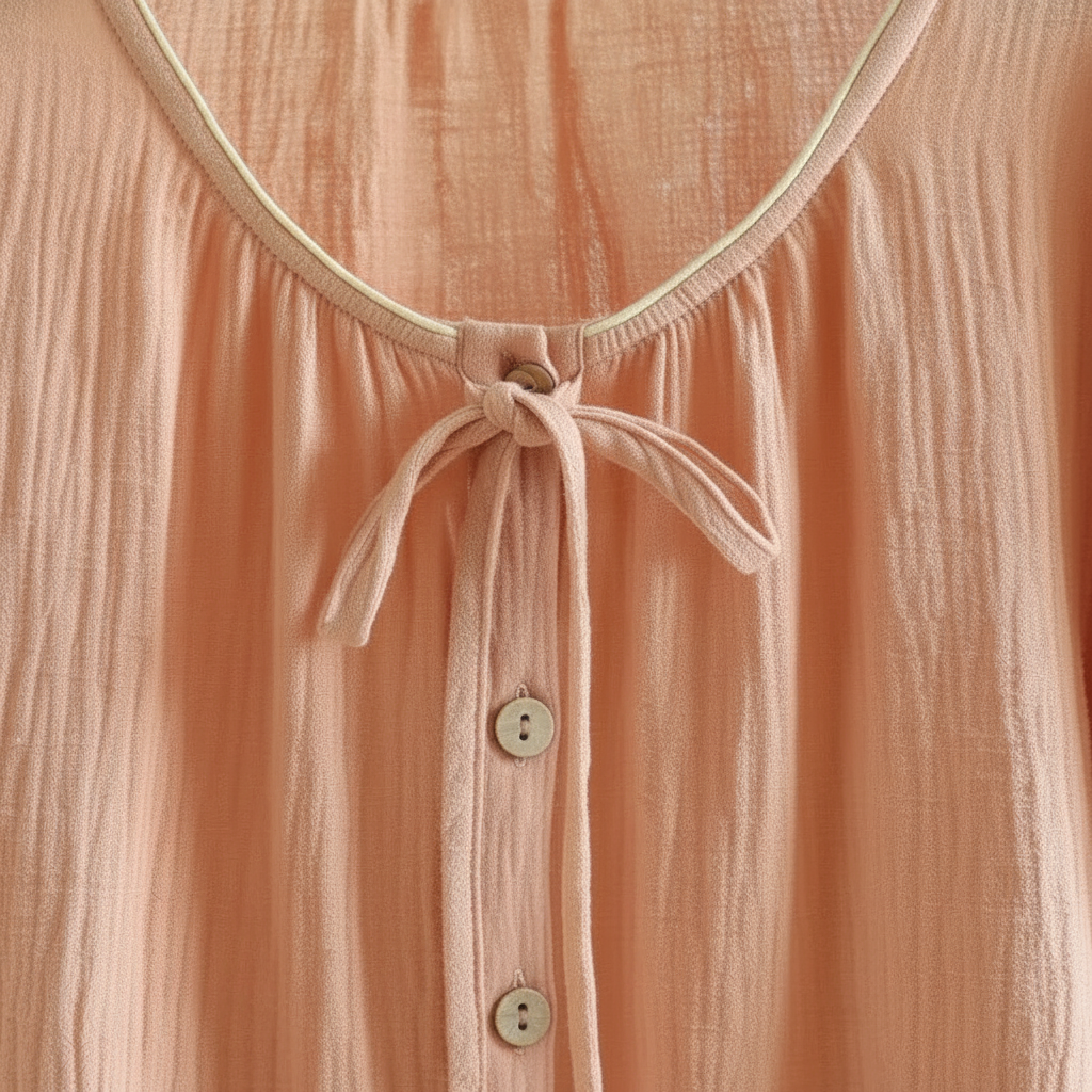 Orange Top Bow Detail No Tag
