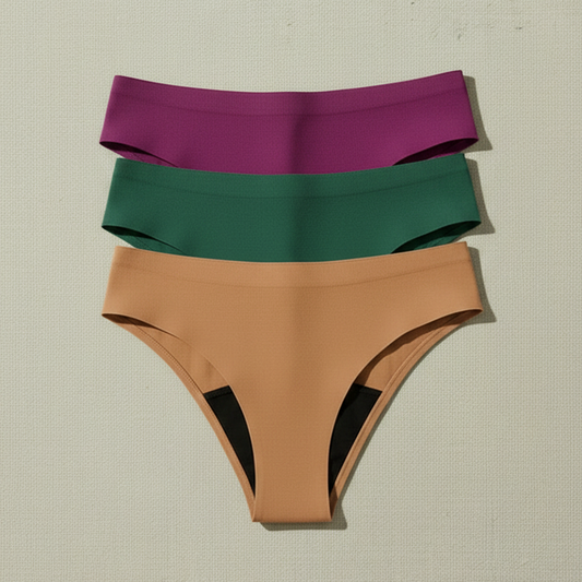 Period Underwear Flat Lay Stack