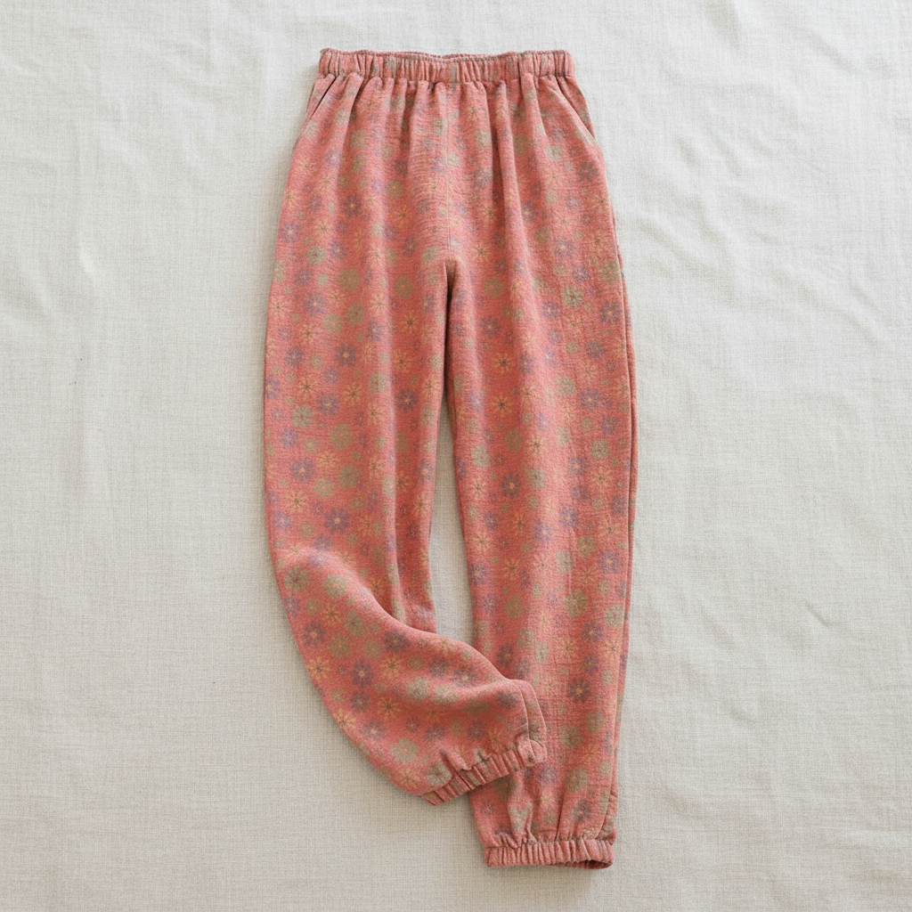Pink Floral Harem Pants - Linen Photoshoot