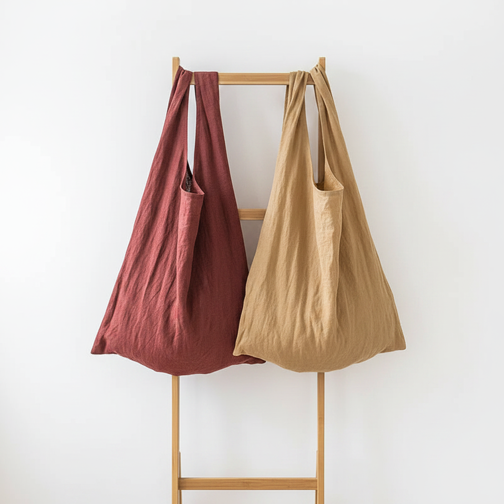 Plain Totes on Ladder