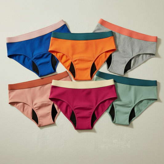 Six Colorful Brief Panties Square Crop